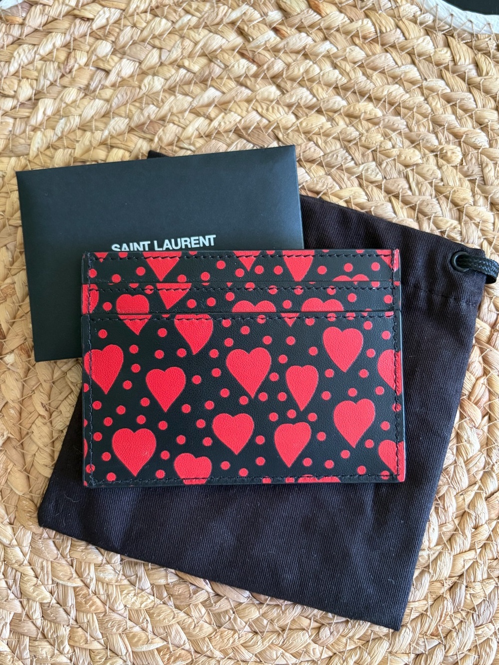 Saint Laurent YSL Heart Bifold Wallet Card Holder - Picture 6 of 8